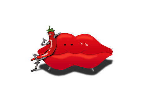 Cartoon: Lip Chair... (medium) by berk-olgun tagged lip,chair