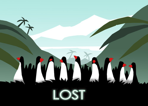 Cartoon: LOST.. (medium) by berk-olgun tagged lost