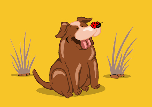Cartoon: Lucky Dog... (medium) by berk-olgun tagged lucky,dog