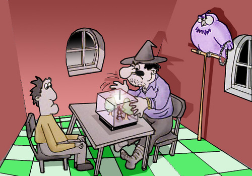 Cartoon: Macho magician.. (medium) by berk-olgun tagged macho,magician