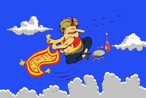 Cartoon: Magic Carpet... (medium) by berk-olgun tagged magic,carpet