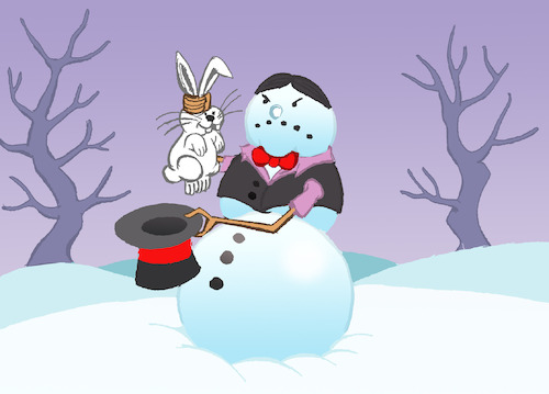 Cartoon: Magician Snowman... (medium) by berk-olgun tagged magician,snowman