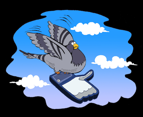 Cartoon: Mail Pigeon... (medium) by berk-olgun tagged mail,pigeon