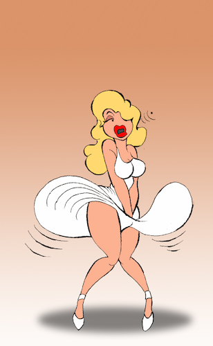 Cartoon: Marilyn Mole... (medium) by berk-olgun tagged marilyn,mole