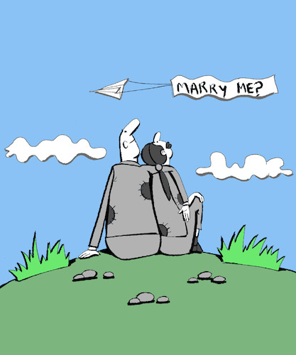 Cartoon: Marriage Proposal... (medium) by berk-olgun tagged marriage,proposal