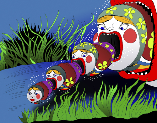 Cartoon: Matryoshka... (medium) by berk-olgun tagged matryoshka