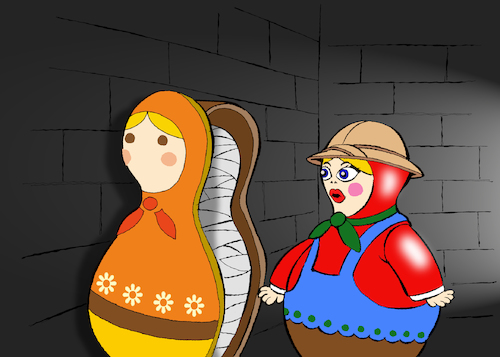 Cartoon: Matryoshka... (medium) by berk-olgun tagged matryoshka