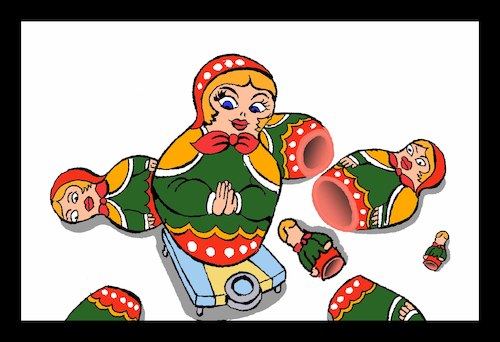 Cartoon: Matryoshka... (medium) by berk-olgun tagged matryoshka