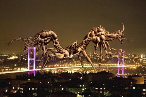 Cartoon: Monster at the Bosphorus.. (medium) by berk-olgun tagged monster,at,the,bosphorus