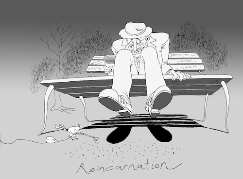 Cartoon: Mr. and Mrs.White... (medium) by berk-olgun tagged reincarnation