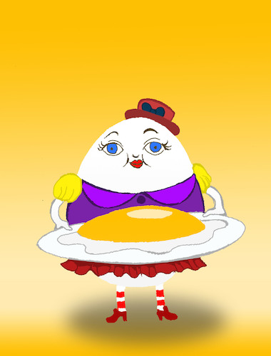 Cartoon: Mrs.Humpty Dumpty... (medium) by berk-olgun tagged humpty,dumpty