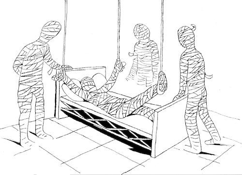 Cartoon: Mummy Hospital... (medium) by berk-olgun tagged mummy,hospital