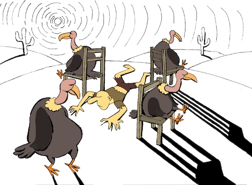 Cartoon: Musical Chairs... (medium) by berk-olgun tagged musical,chairs