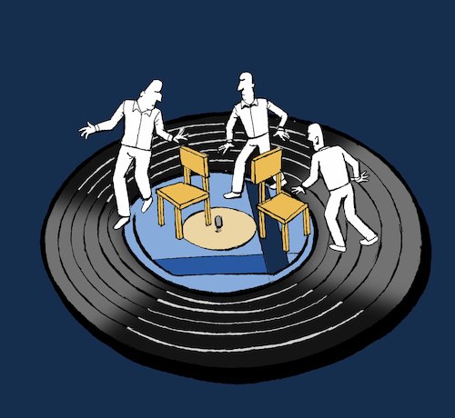 Cartoon: Musical Chairs... (medium) by berk-olgun tagged musical,chairs