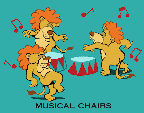 Cartoon: Musical Chairs... (medium) by berk-olgun tagged musical,chairs