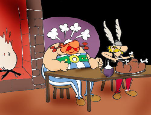 Cartoon: Muslim Obelix.. (medium) by berk-olgun tagged muslim,obelix