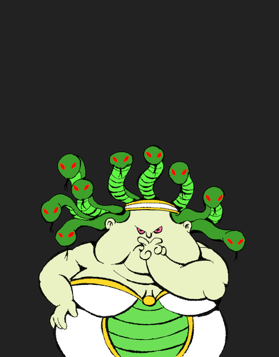 Cartoon: My Eyes on You... (medium) by berk-olgun tagged medusa