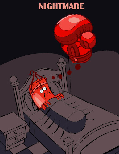 Cartoon: Nightmare... (medium) by berk-olgun tagged nightmare
