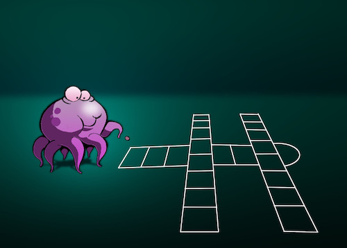 Cartoon: Octopus Hopscotch... (medium) by berk-olgun tagged octopus,hopscotch