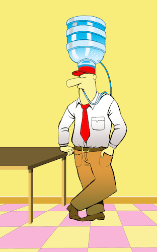 Cartoon: Office Drinking Hat... (medium) by berk-olgun tagged office,drinking,hat
