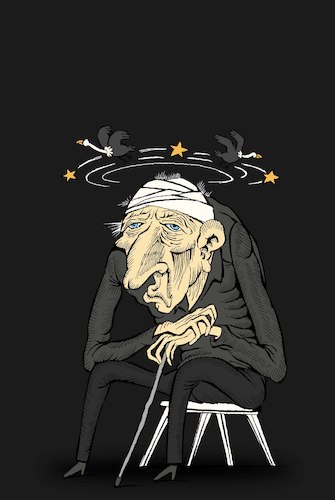 Cartoon: Old Man Headache... (medium) by berk-olgun tagged headache