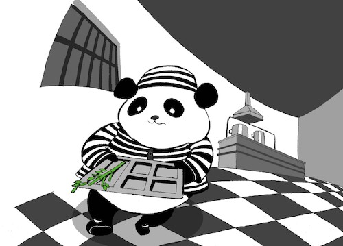 Cartoon: Panda Prison... (medium) by berk-olgun tagged panda,prison