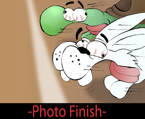 Cartoon: Photo Finish... (medium) by berk-olgun tagged photo,finish