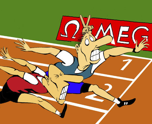 Cartoon: Photo Finish... (medium) by berk-olgun tagged photo,finish