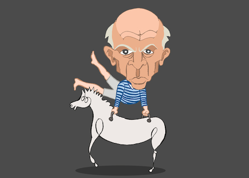 Cartoon: Picasso... (medium) by berk-olgun tagged picasso