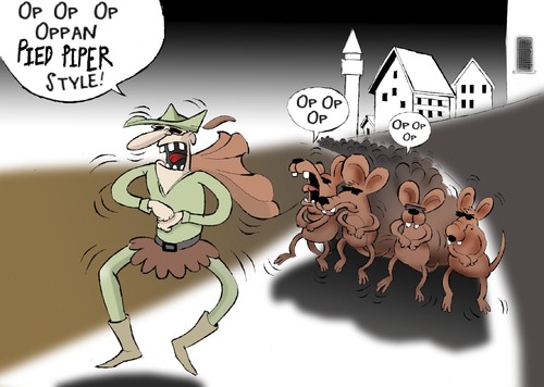 Cartoon: Pied Piper Style... (medium) by berk-olgun tagged pied,piper