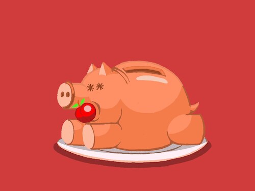 Cartoon: Pig Money Box... (medium) by berk-olgun tagged pig,money,box