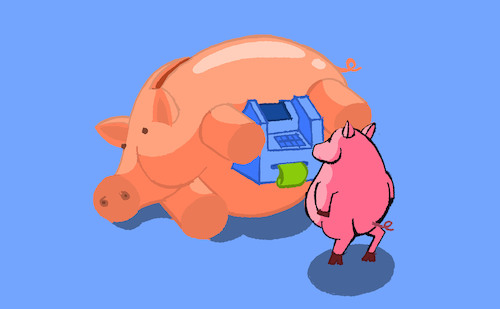 Cartoon: Pig Money Box... (medium) by berk-olgun tagged pig,money,box