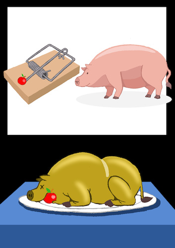 Cartoon: Pig Trap... (medium) by berk-olgun tagged pig,trap