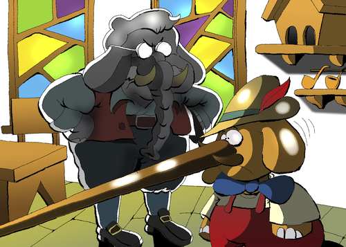 Cartoon: Pinocchio The Elephant... (medium) by berk-olgun tagged pinocchio