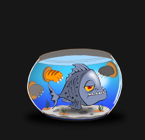 Cartoon: Piranha... (medium) by berk-olgun tagged piranha