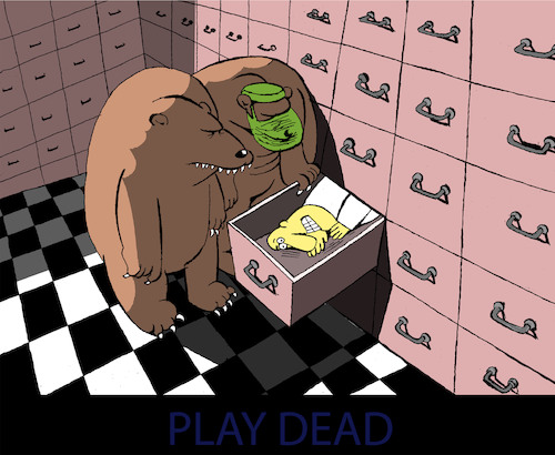 Cartoon: Play Dead... (medium) by berk-olgun tagged play,dead