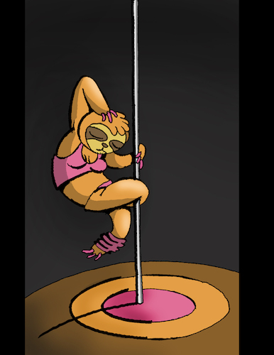 Cartoon: Pole Dance... (medium) by berk-olgun tagged pole,dance