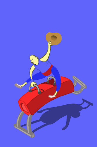 Cartoon: Pommel Horse... (medium) by berk-olgun tagged pommel,horse