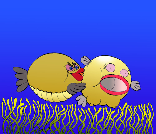 Cartoon: Puffer Fish... (medium) by berk-olgun tagged puffer,fish