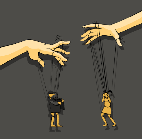 Cartoon: Puppet... (medium) by berk-olgun tagged puppet