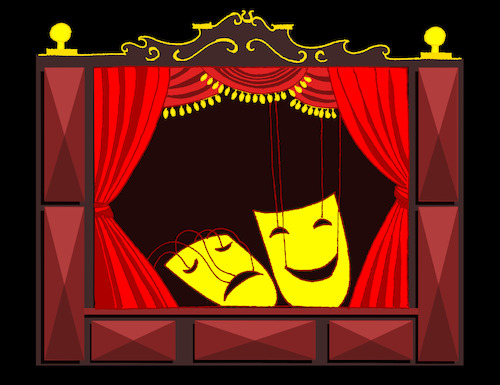 Cartoon: Puppet Theatre... (medium) by berk-olgun tagged puppet,theatre