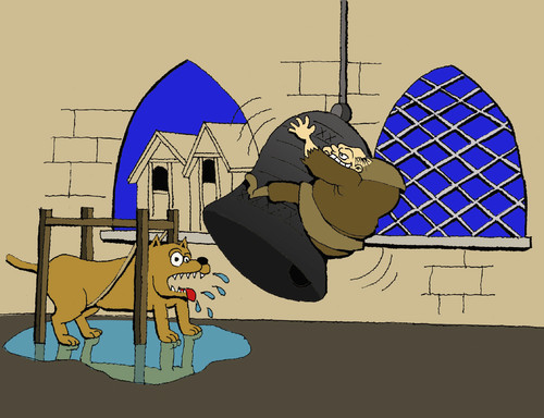 Cartoon: Quasimodos  dog... (medium) by berk-olgun tagged quasimodos,dog