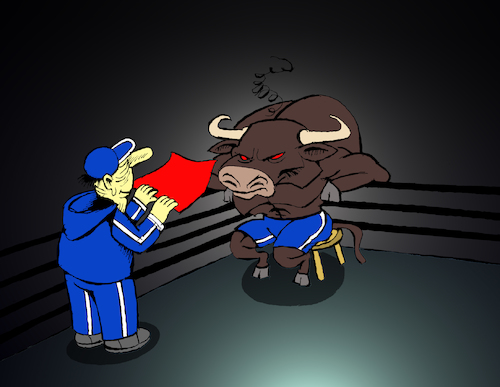 Cartoon: Raging Bull... (medium) by berk-olgun tagged raging,bull