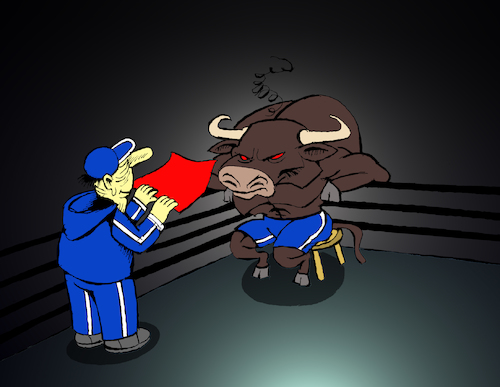 Cartoon: Raging Bull... (medium) by berk-olgun tagged raging,bull