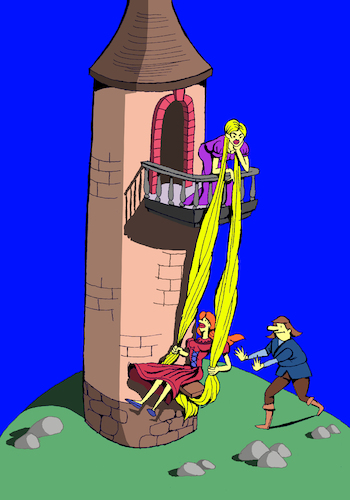 Cartoon: Rapunzel... (medium) by berk-olgun tagged rapunzel