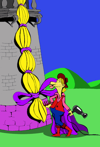 Cartoon: Rapunzel... (medium) by berk-olgun tagged rapunzel
