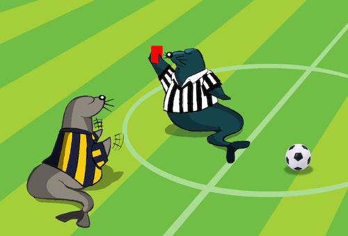 Cartoon: Red Card... (medium) by berk-olgun tagged red,card