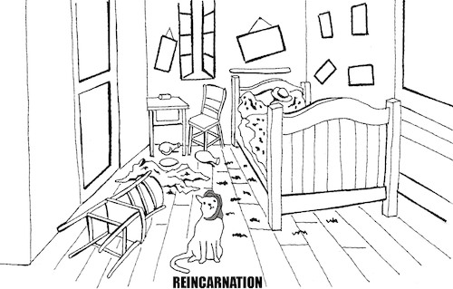 Cartoon: Reincarnation... (medium) by berk-olgun tagged reincarnation