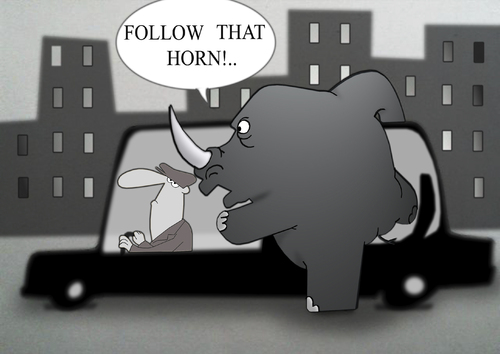 Cartoon: Rhino.. (medium) by berk-olgun tagged rhino