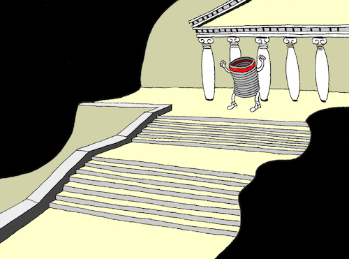 Cartoon: Rocky Slinky... (medium) by berk-olgun tagged rocky,slinky